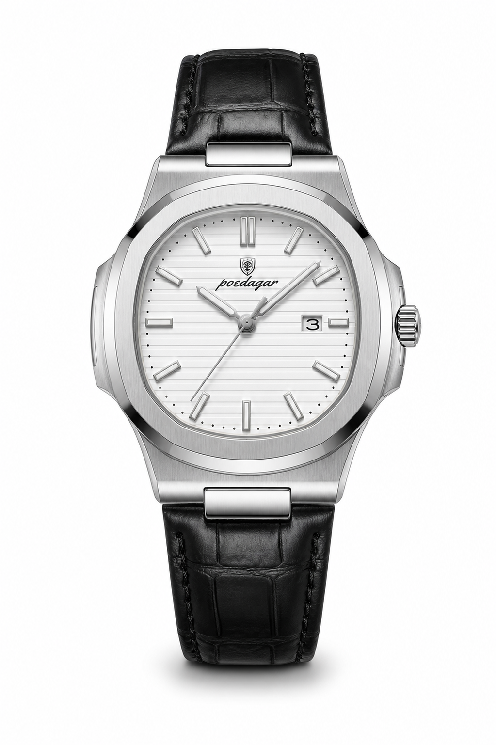 AI-GENERATED | source: Codex native GPT Image 2 img2img | purpose: white-front-packshot | product: Cronos | variant: Arctic Leather | original_ref: cro5.jpg / gid://shopify/MediaImage/44987056881953 | date: 2026-07-02 | target: PDP gallery