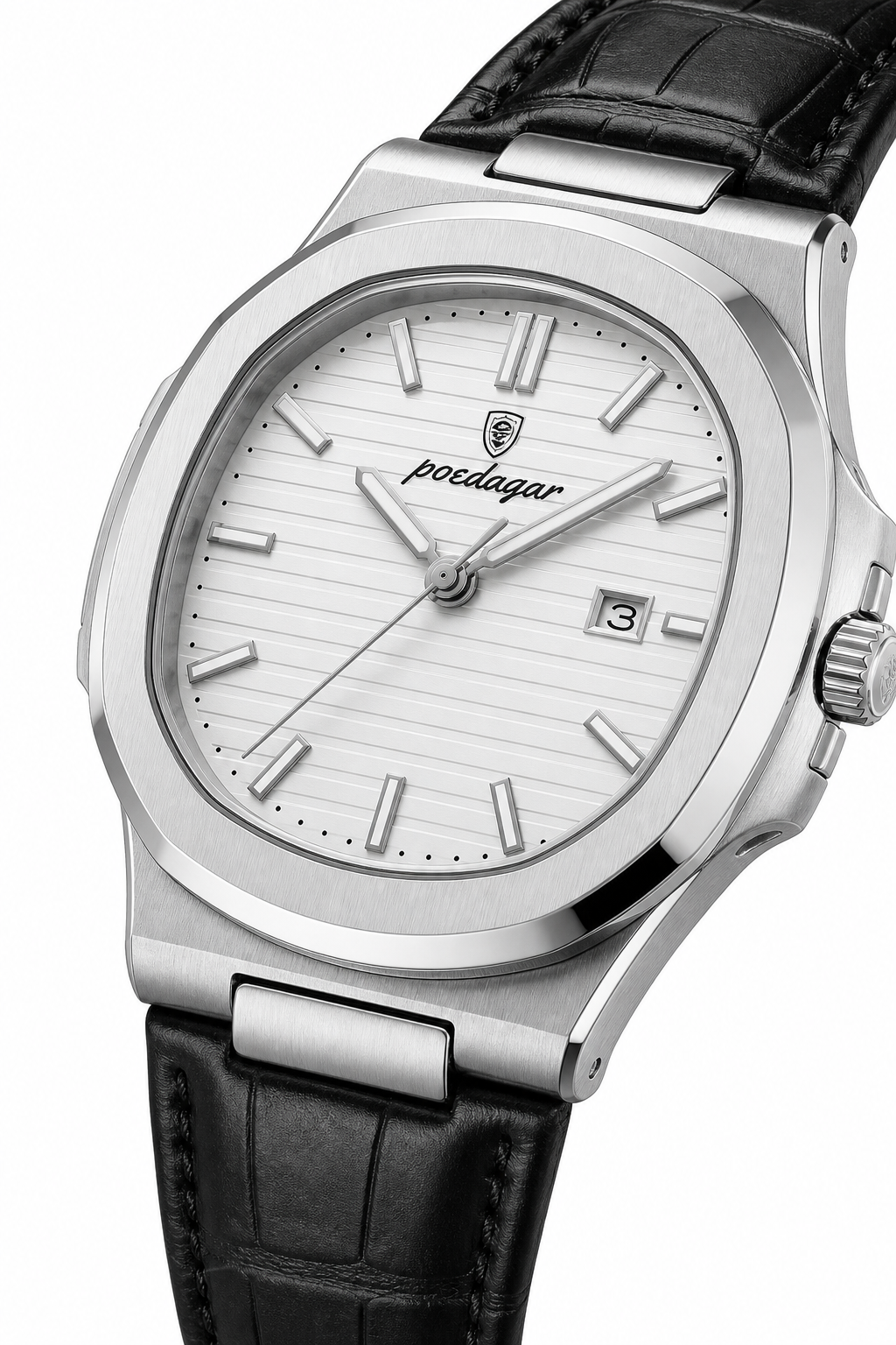 AI-GENERATED | source: Codex native GPT Image 2 img2img | purpose: white-technical-macro | product: Cronos | variant: Arctic Leather | original_ref: cro5.jpg / gid://shopify/MediaImage/44987056881953 | date: 2026-07-02 | target: PDP gallery
