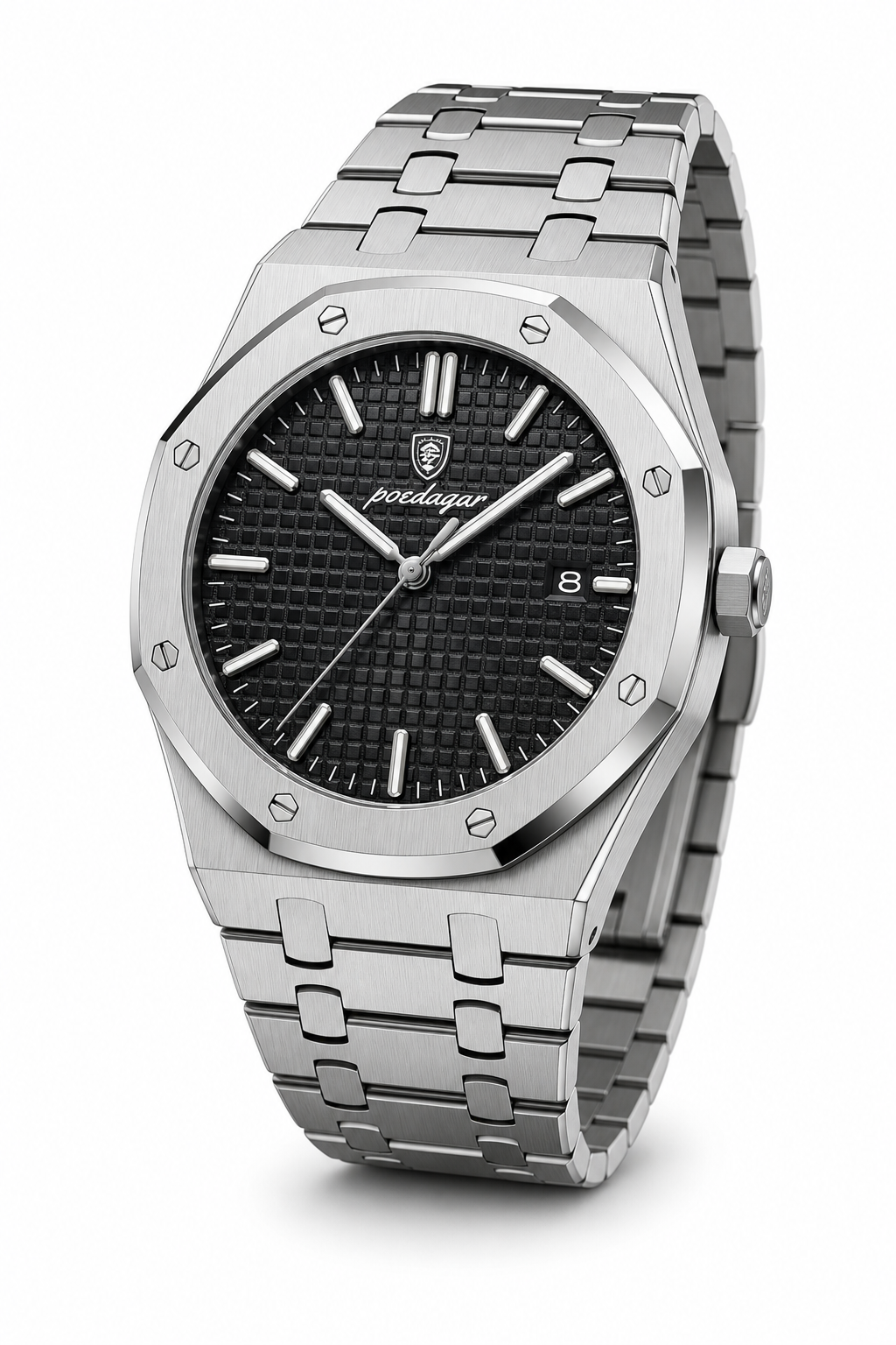 AI-GENERATED | source: Codex native GPT Image 2 img2img | purpose: white-three-quarter | product: Fenix | variant: Midnight Black | original_ref: fe2.png / gid://shopify/MediaImage/44987029389601 | date: 2026-07-02 | target: PDP gallery